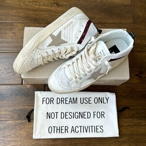 NEW GOLDEN GOOSE White Mid Star Sneakers 39 EUR 9 US